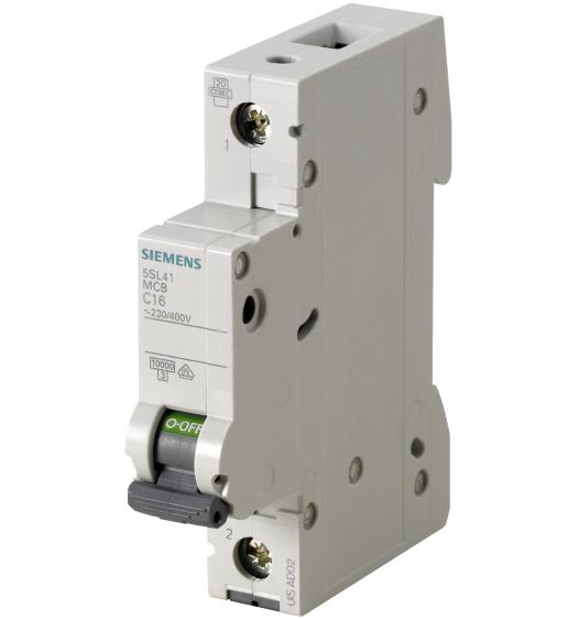 Breaker riel 1 x 10amp 5SL4110 7RC 10KA Siemens, breaker proteccion